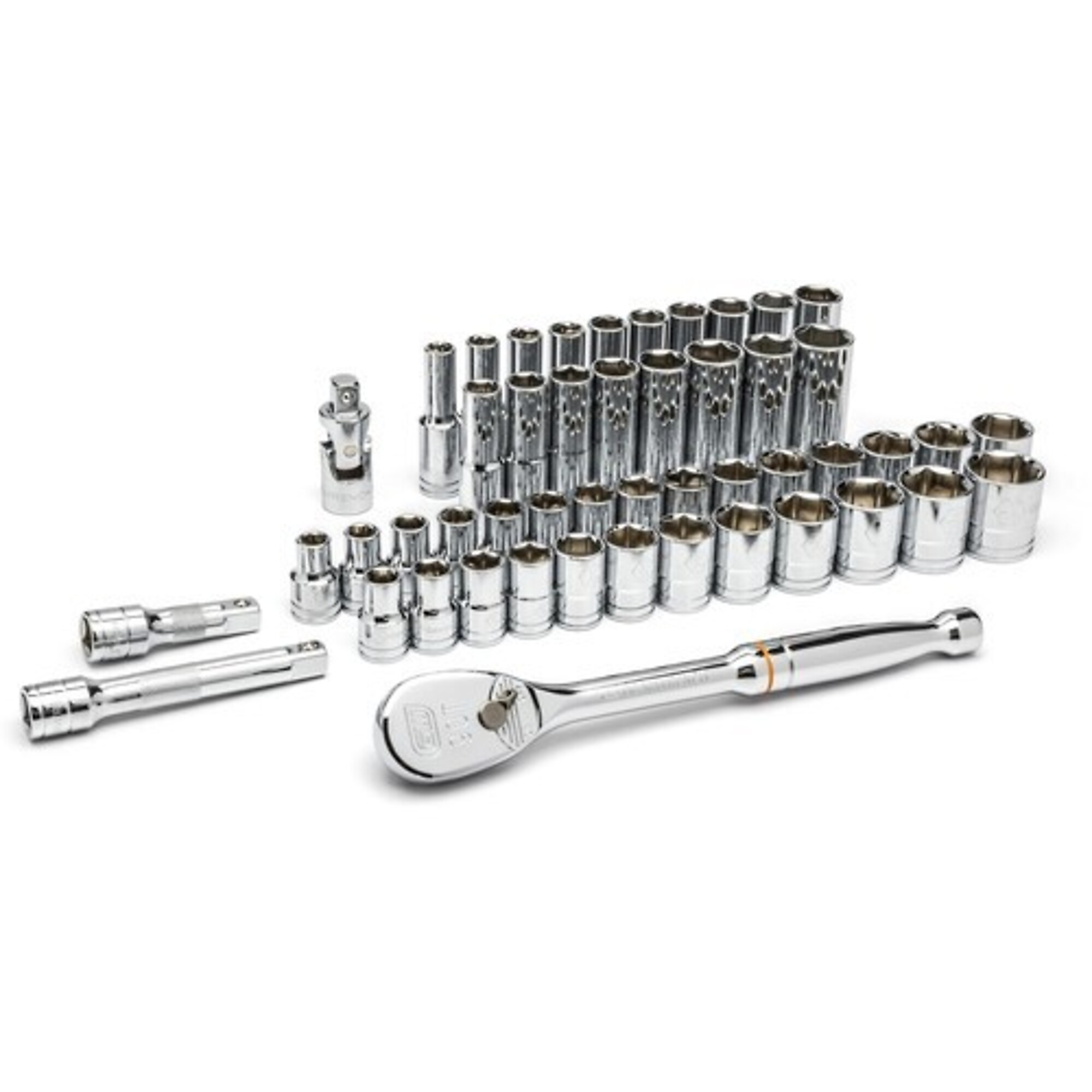 GearWrench 49-Pc. 1/2in. Drive 6-Point Standard/Deep SAE/Metric Mechanics Tool Set, Model# KDT80700D